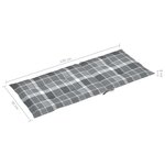 vidaXL Chaises de jardin lot de 4 coussins à carreaux gris Teck solide