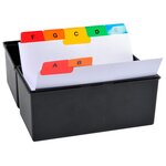 Intercalaires Pour Boite À Fiches  Imprimés De A À Z Carte Blanche 160g 25 Compartiments - A7 - Blanc - X 10 - Exacompta