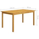 vidaXL Ensemble à manger de jardin 7 Pièces Beige