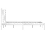 vidaXL Cadre de lit Blanc Bois de pin massif 200x200 cm