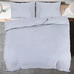 vidaXL Ensemble de housse de couette Gris 260x220 cm Coton