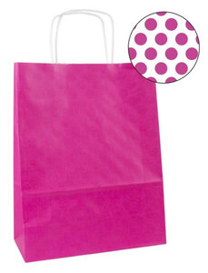 Paq 50 Sacs 25X11X31 Kraft Fuchsia