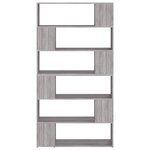 vidaXL Bibliothèque/Séparateur de pièce sonoma gris 100x24x188 cm