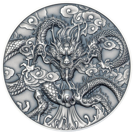 DRAGON ART 2024 5 Once Argent Monnaie 10 Dollars Niue 2024