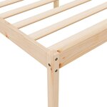 vidaXL Lit pour personne âgée 140x200 cm bois massif de pin