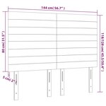 vidaXL Tête de lit à LED Bleu 144x5x118/128 cm Tissu