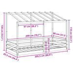 vidaXL Lit pour enfants avec toit 80x200 cm bois massif de pin