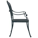 Chaises de jardin vidaXL 2 pièces en aluminium vert