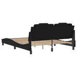 vidaXL Cadre de lit avec lumières LED noir 160x200 cm similicuir