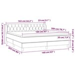 vidaXL Sommier à lattes de lit avec matelas Marron foncé 160x200 cm