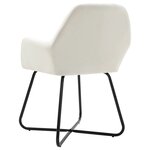 vidaXL Chaises à manger lot de 4 crème tissu