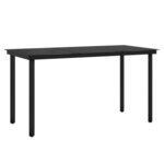 vidaXL Ensemble de salle à manger de jardin avec coussins 5 Pièces Noir