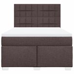 vidaXL Sommier à lattes de lit avec matelas Marron foncé 160x200 cm