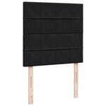 vidaXL Sommier à lattes de lit avec matelas Noir 90x200 cm Velours