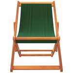 vidaXL Chaises de plage pliables lot de 2 vert tissu