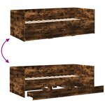 vidaXL Lit de jour et tiroirs chêne fumé 75x190 cm bois d'ingénierie