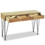 vidaXL Table console 120x35x76 cm Teck massif