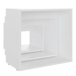 vidaXL Tables gigognes 3 Pièces Blanc Aggloméré