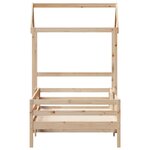 vidaXL Cadre de lit avec toit 80x200 cm bois de pin massif