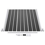vidaXL Ensemble de panneau de clôture WPC 619x(105-186) cm Noir