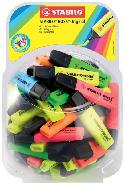 Surligneurs BOSS ORIGINAL  présentoir de 60 pièces STABILO
