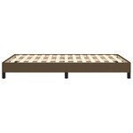 vidaXL Cadre de lit marron foncé 120x190 cm tissu