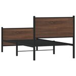 vidaXL Cadre de lit métal avec tête de lit et pied de lit 75x190 cm