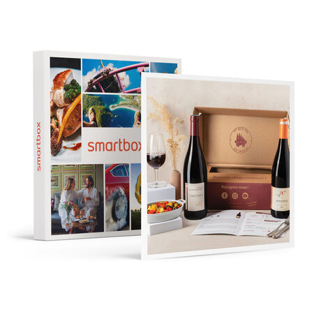 SMARTBOX - Coffret Cadeau Abonnement de 3 mois : 2 grands vins rouges par mois et livret de dégustation -  Gastronomie