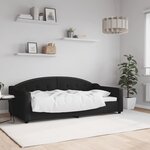 vidaXL Lit de repos noir 90x190 cm tissu