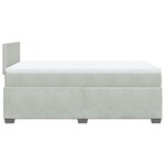 vidaXL Sommier à lattes de lit et matelas gris clair 120x190cm velours