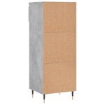 vidaXL Armoire à chaussures Gris béton 40x36x105 cm Bois d'ingénierie