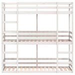 vidaXL Lit superposé triple blanc 75x190 cm bois de pin massif