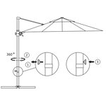 vidaXL Parasol en porte-à-faux avec mât en acier Vert 300 cm