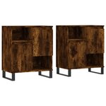 vidaXL Buffets 2 Pièces chêne fumé bois d'ingénierie