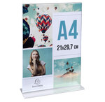 Porte-visuel Droit Vertical A4 - Cristal - X 20 - Exacompta