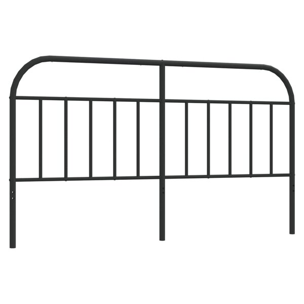 vidaXL Tête de lit métal noir 160 cm