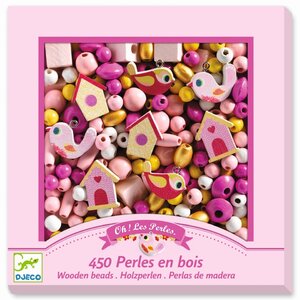 Djeco DJ09809 - Perles en bois Oiseaux