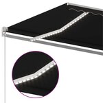 vidaXL Auvent manuel rétractable avec LED 400x350 cm Anthracite