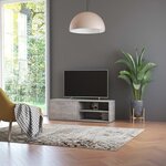 vidaXL Meuble TV Gris béton 120x34x37 cm Bois d’ingénierie