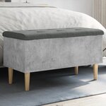 vidaXL Banc de rangement gris béton 82x42x46 cm bois d'ingénierie