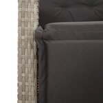 vidaXL Chaises inclinables de jardin lot de 2 avec repose-pied rotin