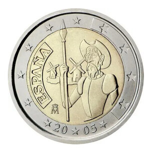 2 euros commémorative Espagne 2005 - Don Quichotte.
