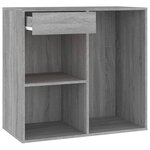 vidaXL Coiffeuse à LED avec armoires Sonoma gris Bois d'ingénierie