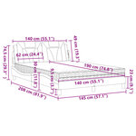 vidaXL Lit avec matelas noir 140x190 cm similicuir