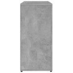 vidaXL Buffet Gris béton 80x36x75 cm Aggloméré