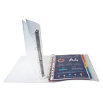 Classeur 4 anneaux 30 mm polypropylène Crystal - A4 maxi Incolore EXACOMPTA