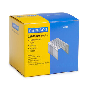 Lot de 4 Boites de 1000 Agrafes Galvanisées 923/12mm type 23 RAPESCO