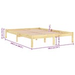 vidaXL Cadre de lit bois massif 180x200 cm super king