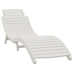 vidaXL Chaises longues lot de 2 blanc 184x55x64 cm bois massif acacia