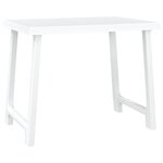 vidaXL Table de camping blanc 79x56x64 cm PP aspect de bois